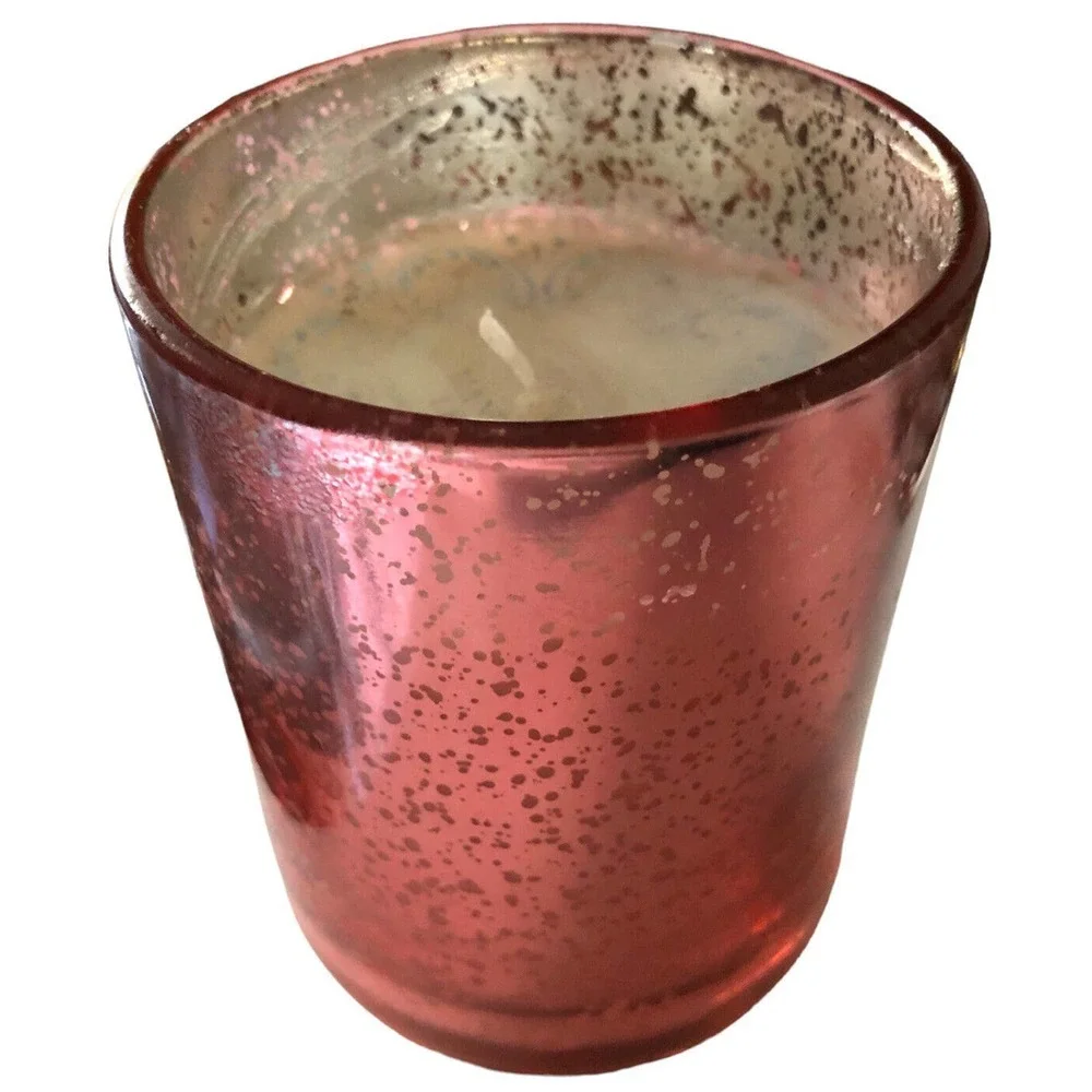 DW Decoware Inc Mandarin Lemon Pink Mercury Glass Candle 7.86 Oz NEW